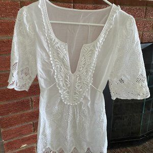 Fancy white top with embroidery